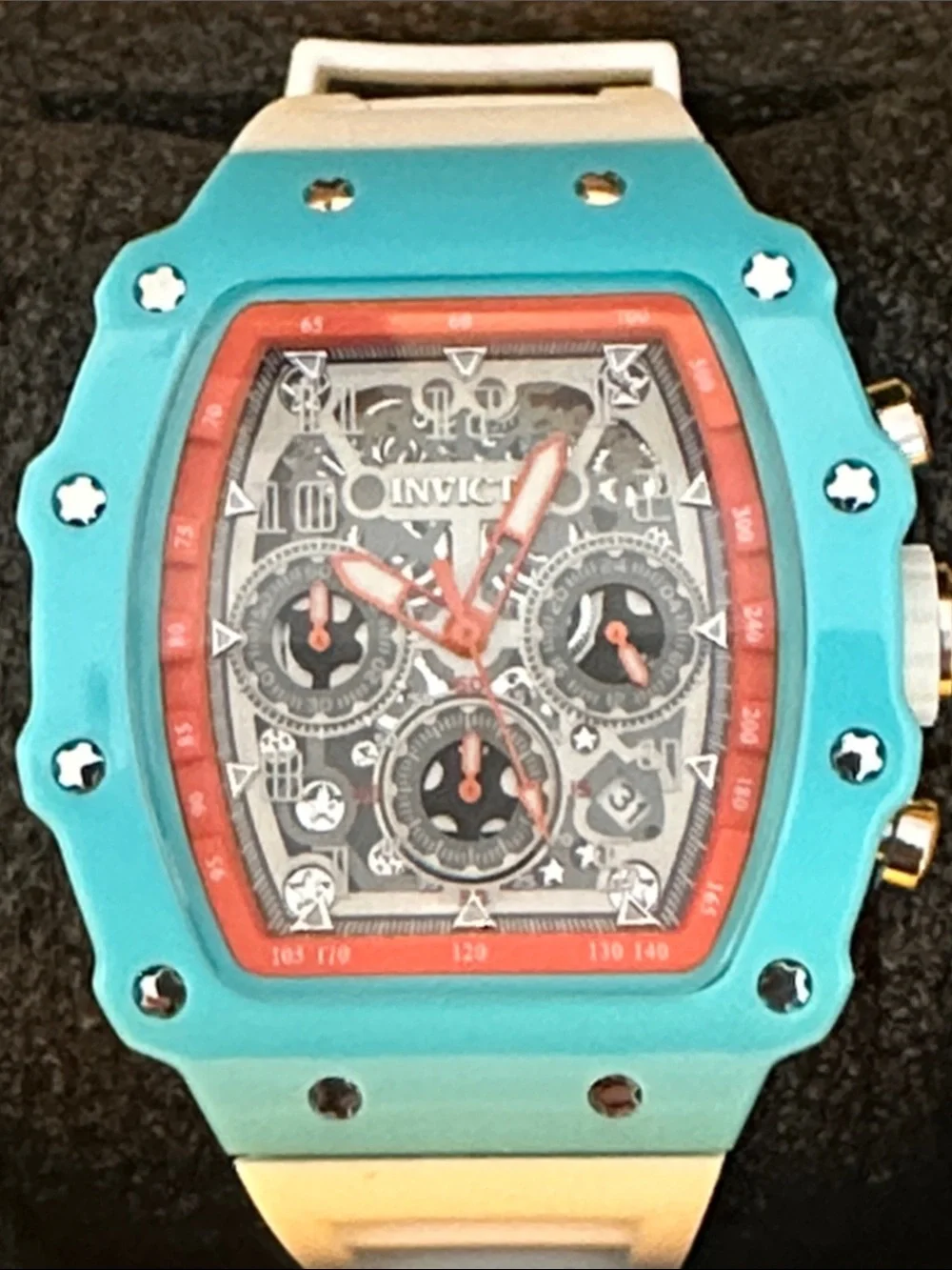 Invicta Racing - Nitro Gen Men's Watch 43mm.Miami Dolphin’s Colors